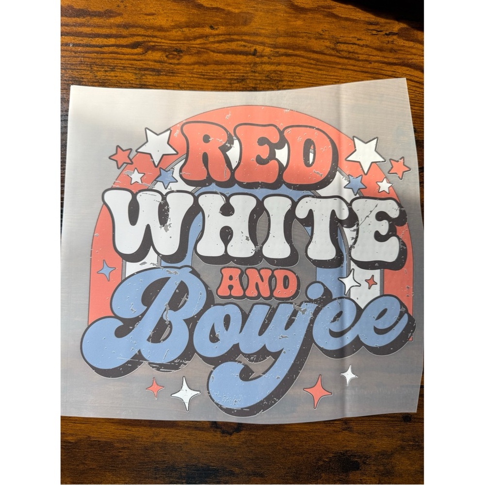 SOLD !! 
Red White and Blue Graphic Print